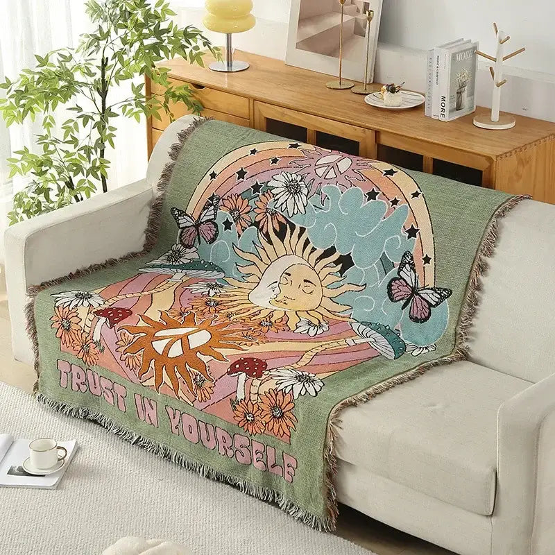 Ethnic Sofa Blanket Tapestry