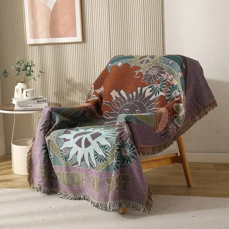 Ethnic Sofa Blanket Tapestry
