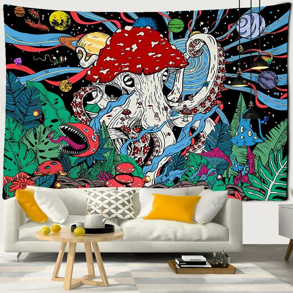 Rainbow Cartoon Tapestry