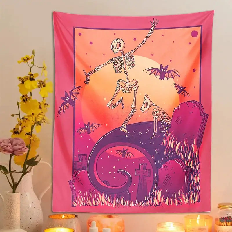 Skeleton Psychedelic Tapestry