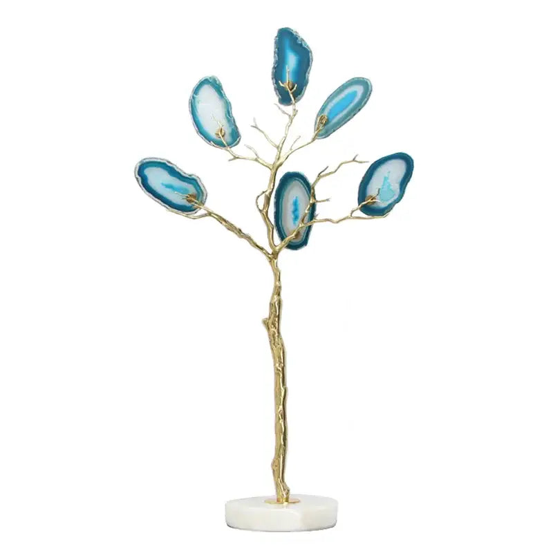 Golden Agate Tree Art Piece