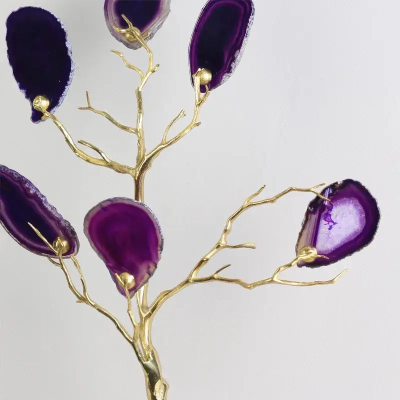 Golden Agate Tree Art Piece