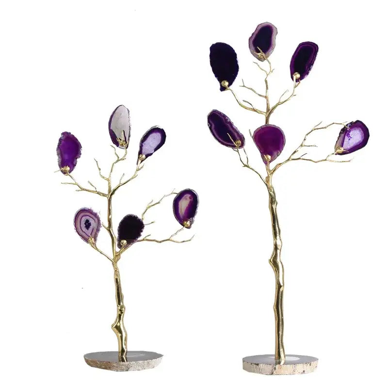 Golden Agate Tree Art Piece