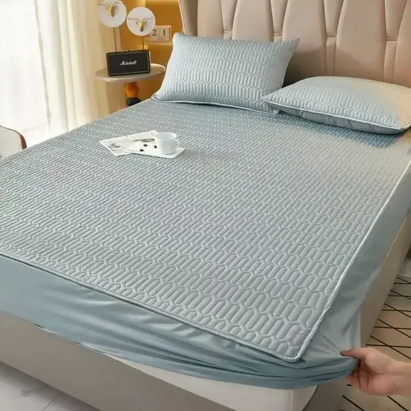 Blue Latex Mattress Pad