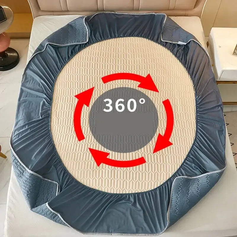 Blue Latex Mattress Pad