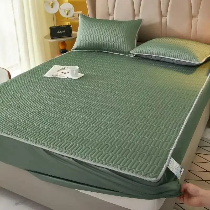 Blue Latex Mattress Pad