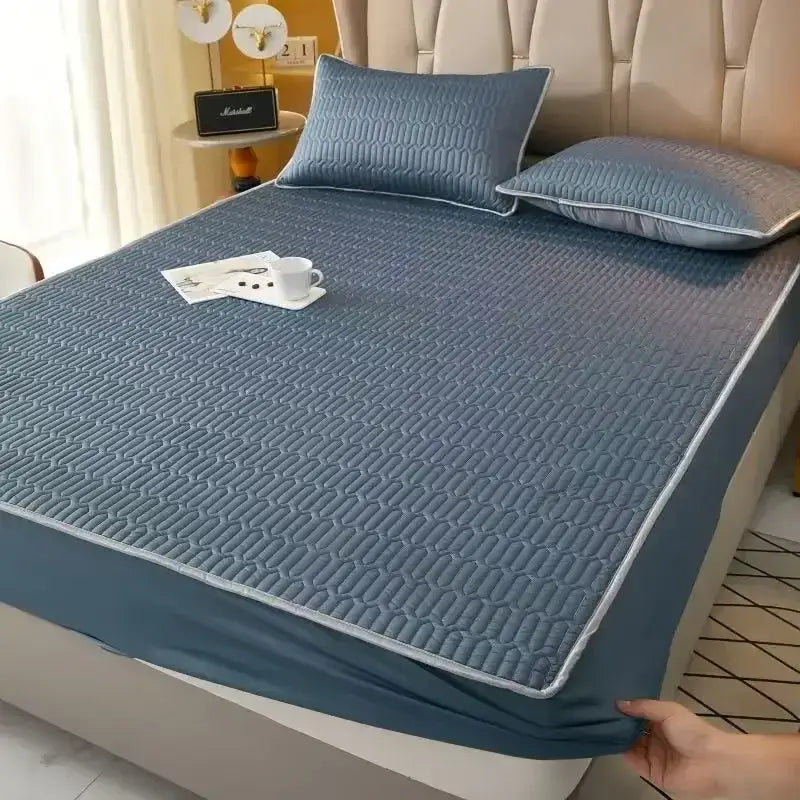 Blue Latex Mattress Pad