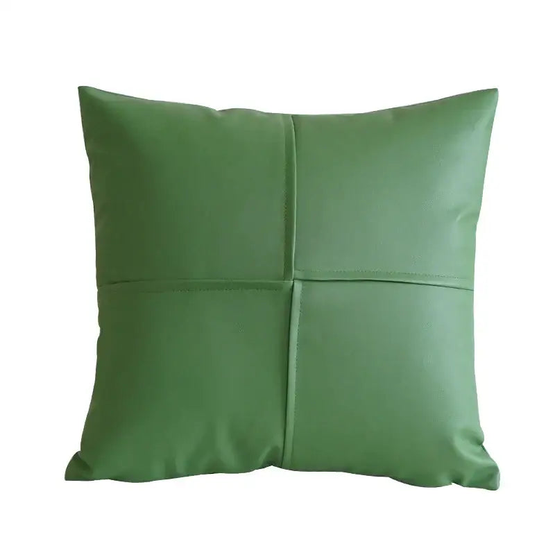 Ivory Leather Pillow Cover