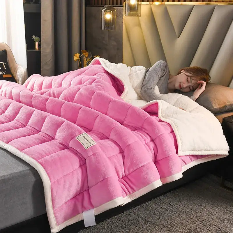 Blue Velvet Bed Blanket