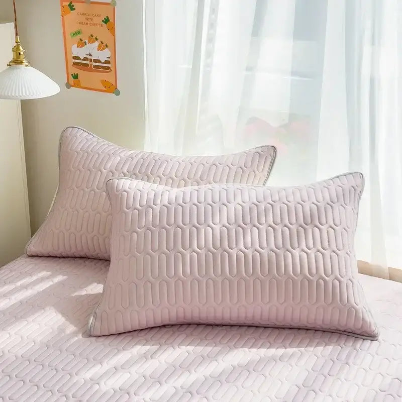 Pink Bed Skirt Set