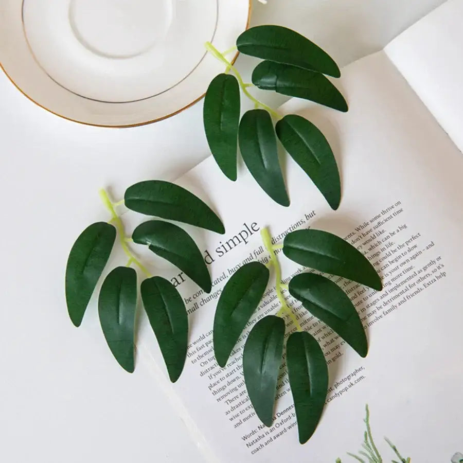 Green Silk Willow Leaves