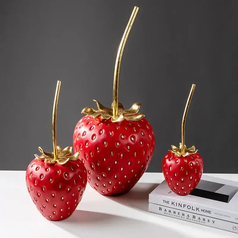 Gold Strawberry Figurine
