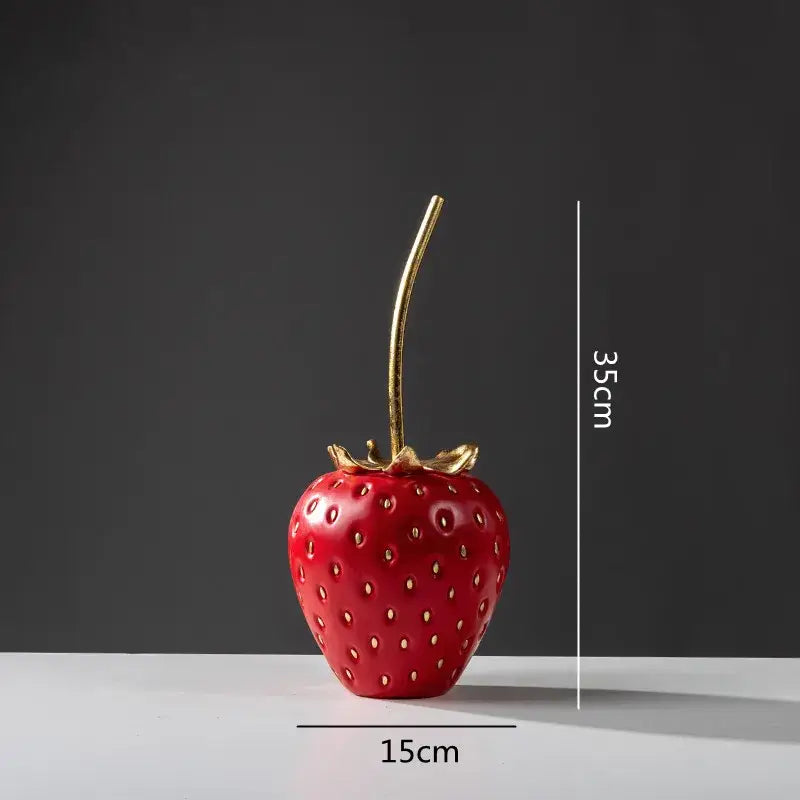 Gold Strawberry Figurine