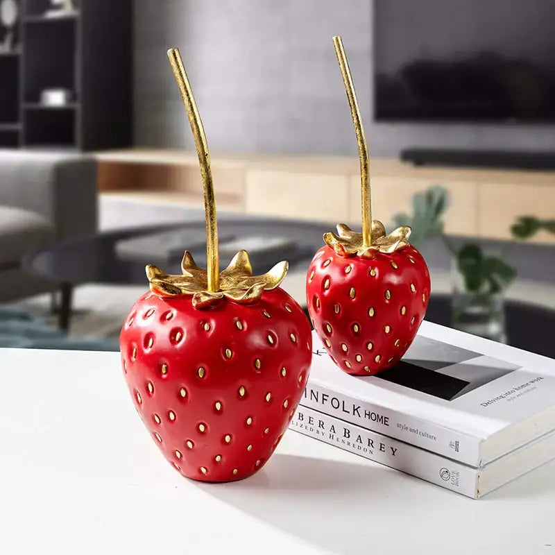 Gold Strawberry Figurine