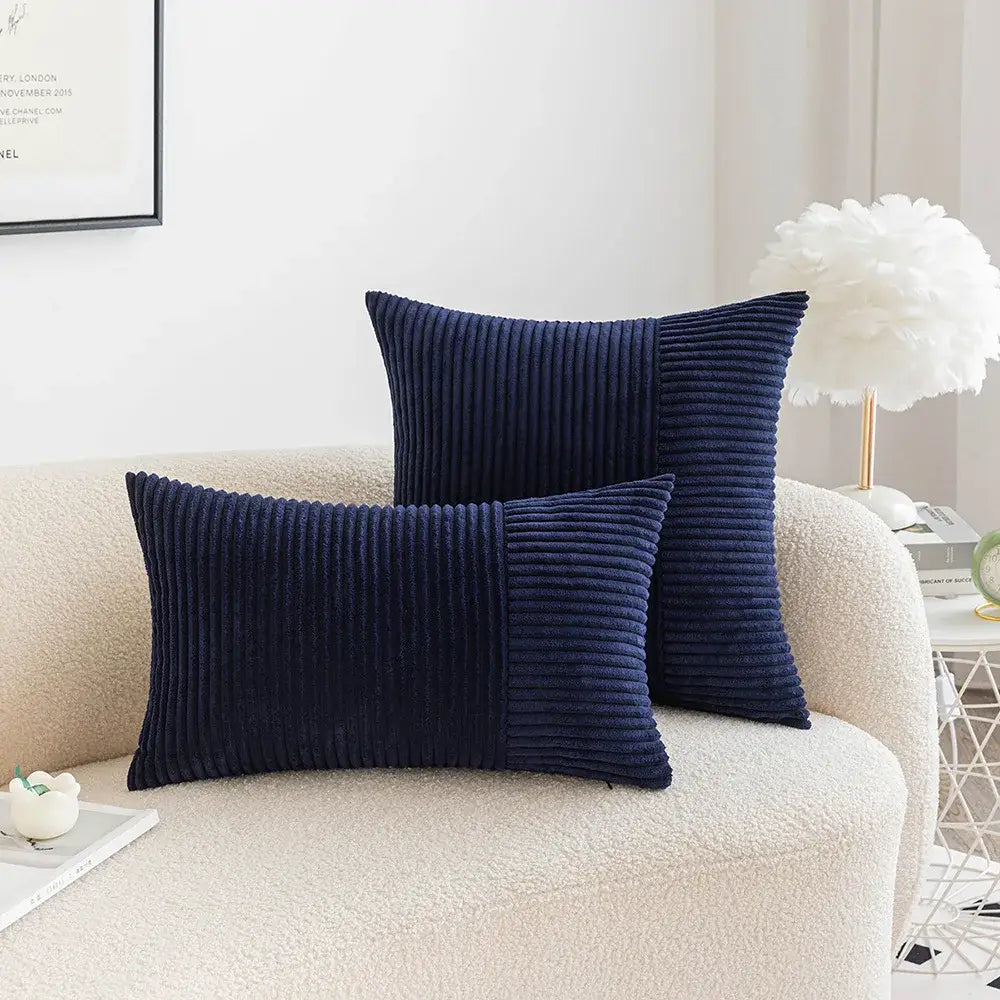 Red Corduroy Patchwork Cushions