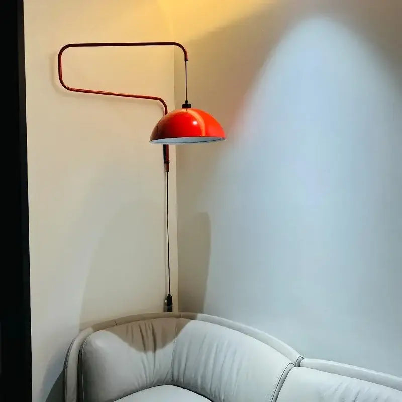 Red Enamel Pendant Light