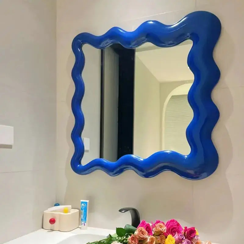 Red Cream Wave Mirror