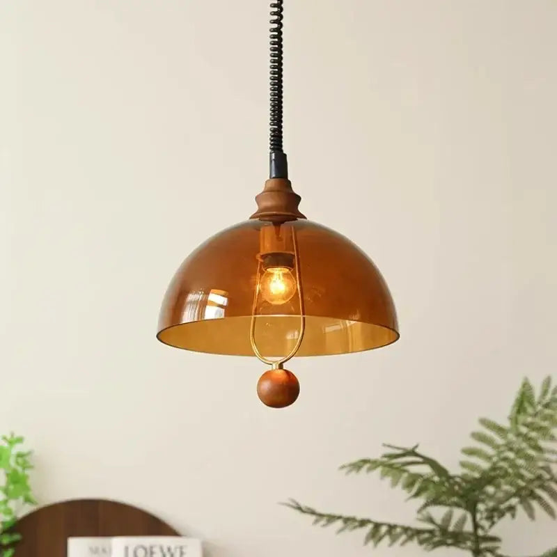 Amber Wood Pendant Light