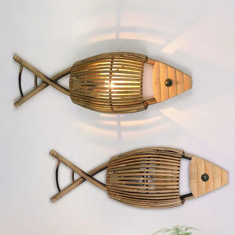 Bamboo Retro Wall Lamp