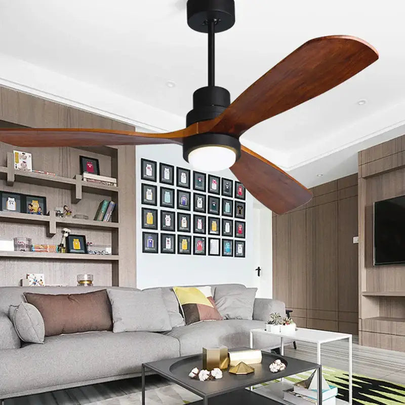 Black Wood Ceiling Fan Light