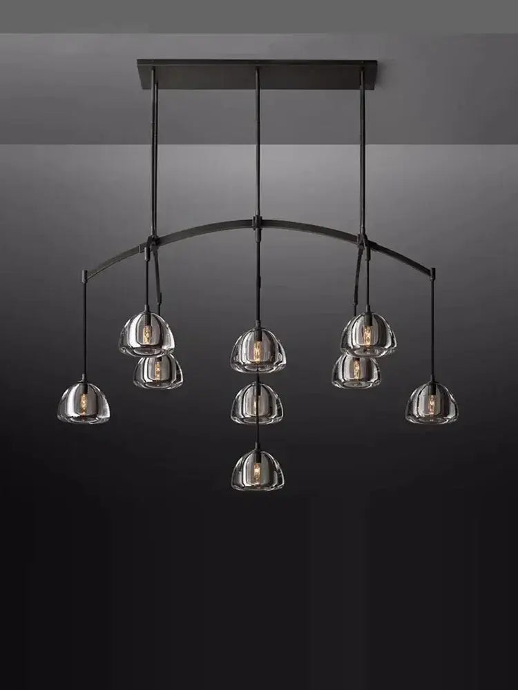 Black Brass Crystal Chandelier 13-Head D152cm