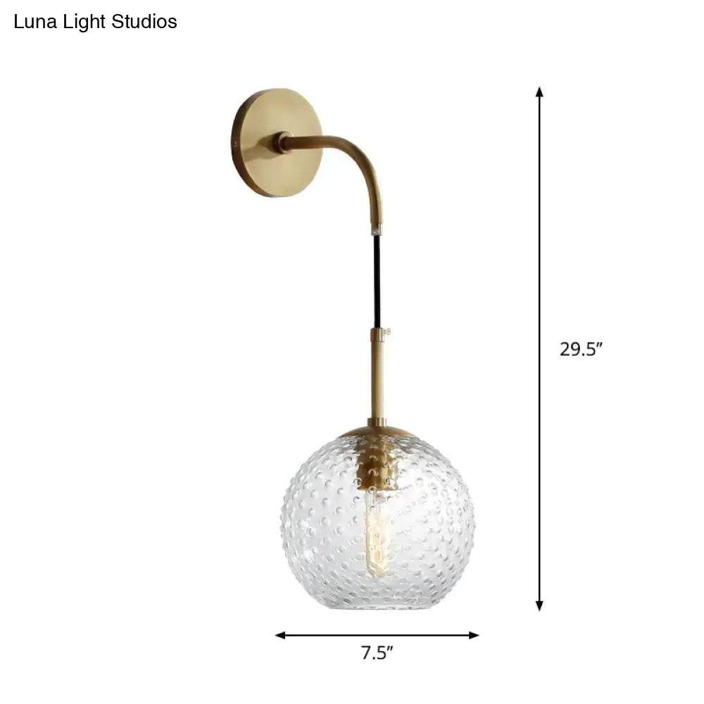 Blue Glass Globe Lamp