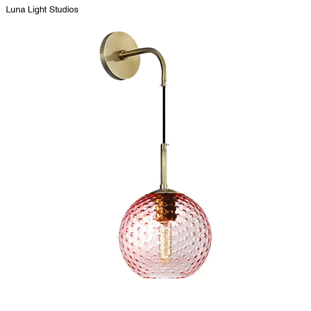 Blue Glass Globe Lamp