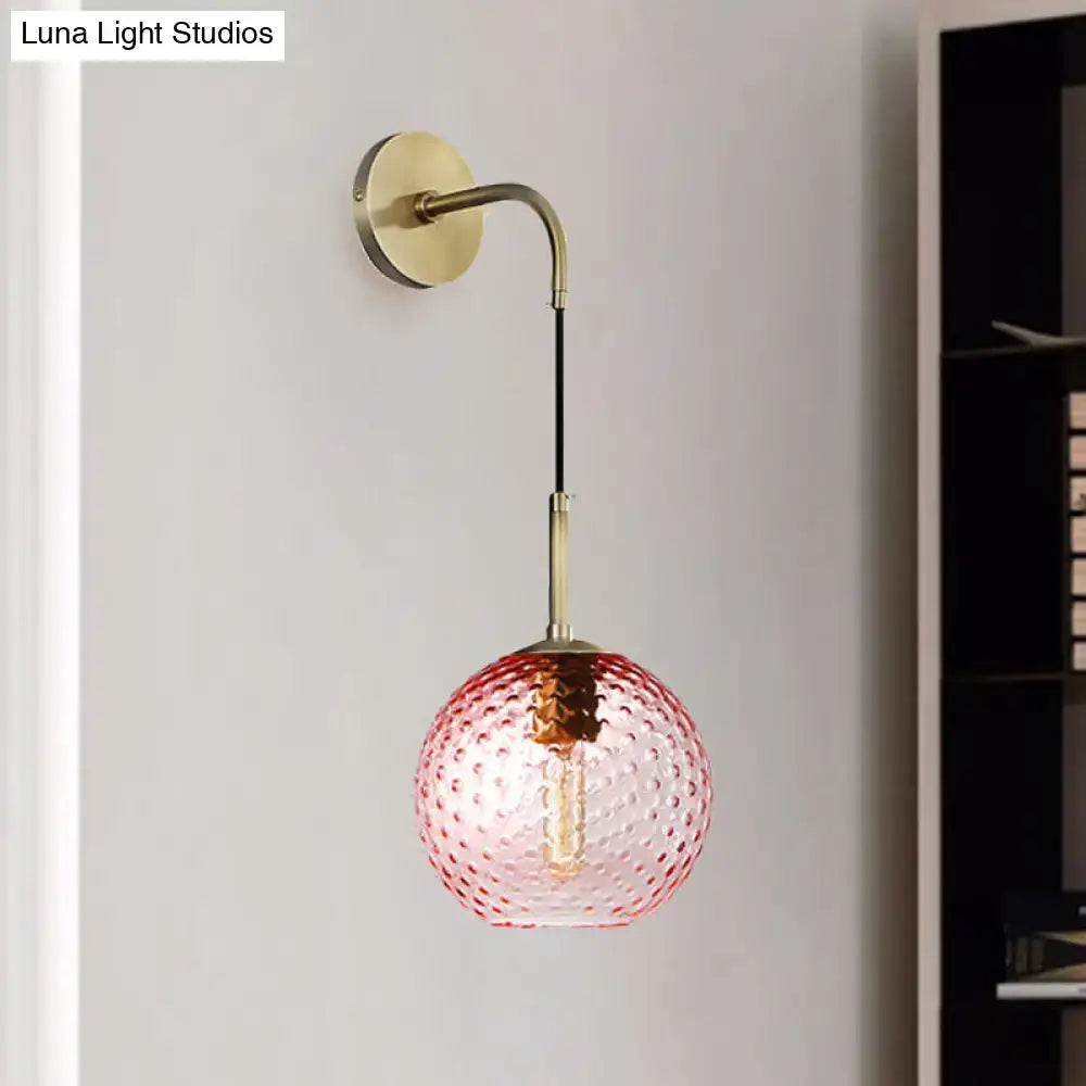 Blue Glass Globe Lamp