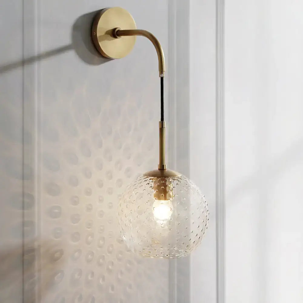 Blue Glass Globe Lamp