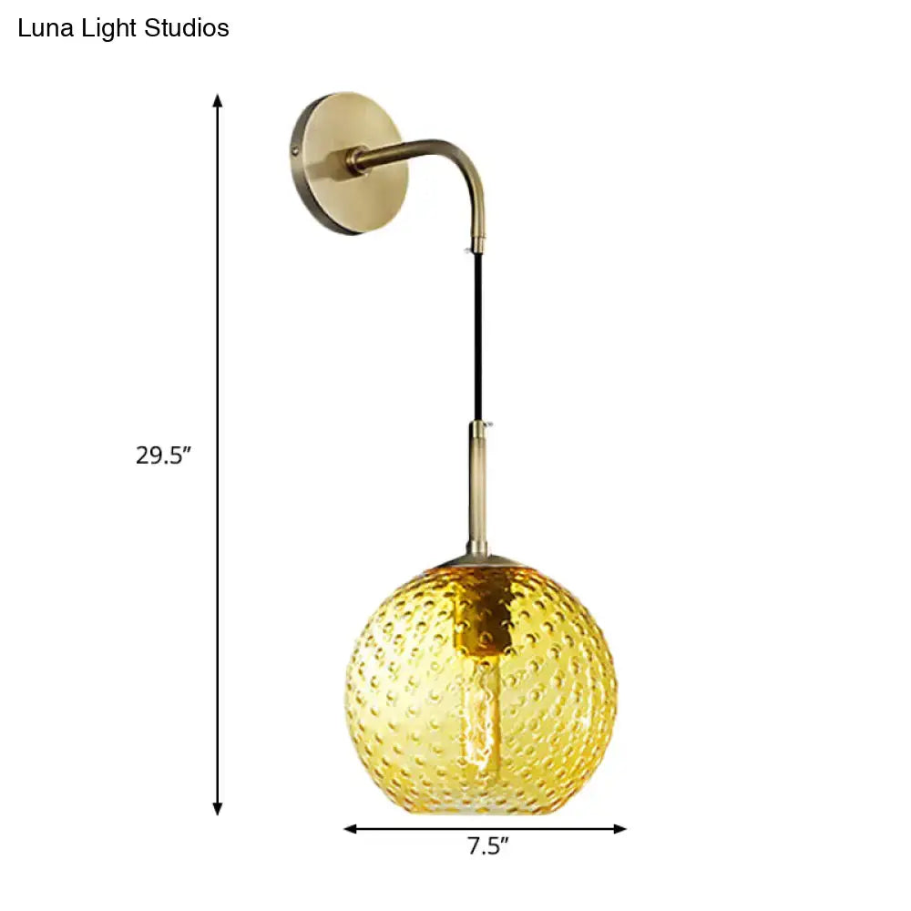 Blue Glass Globe Lamp