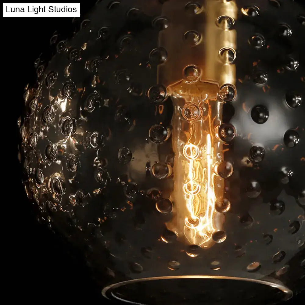 Blue Glass Globe Lamp