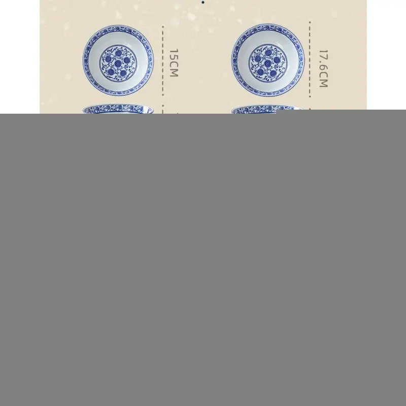 Blue Ceramic Noodle Bowl