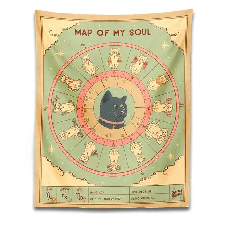 Mint Cream Zodiac Tapestry