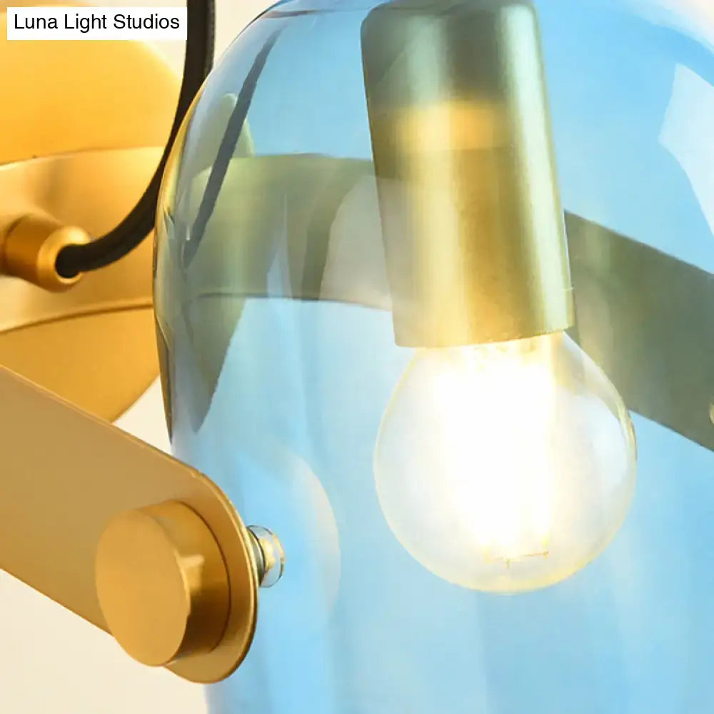 Brass Cloche Sconce Light
