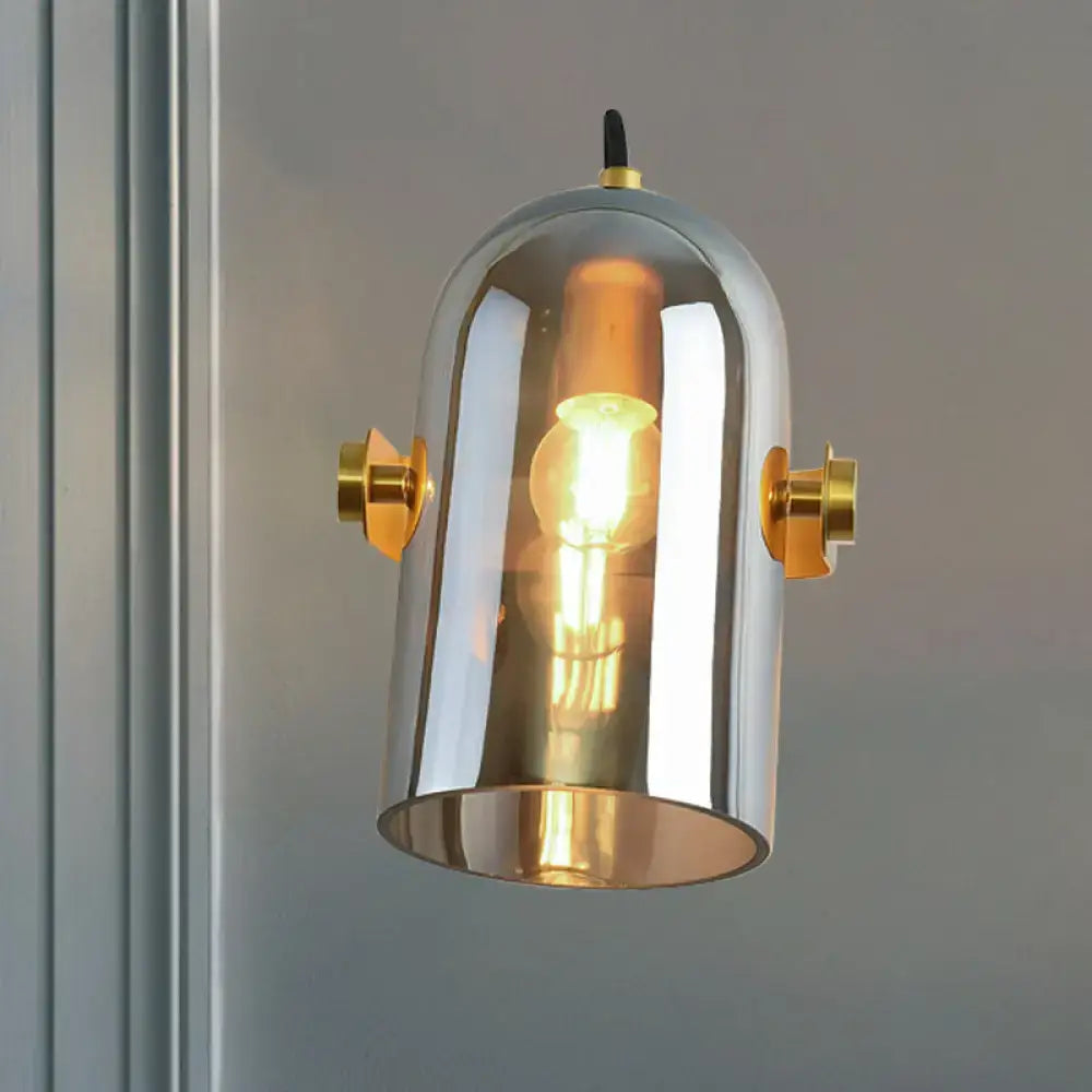 Brass Cloche Sconce Light
