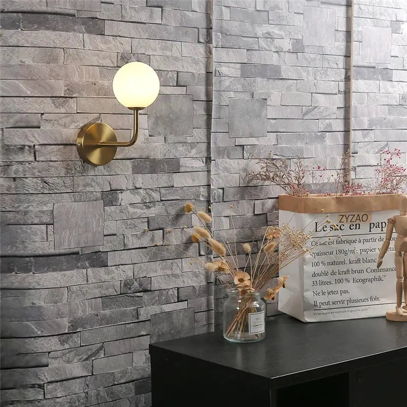 Brass Glass Ball Nordic Wall Lamp