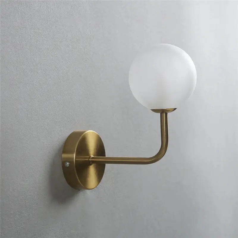 Brass Glass Ball Nordic Wall Lamp