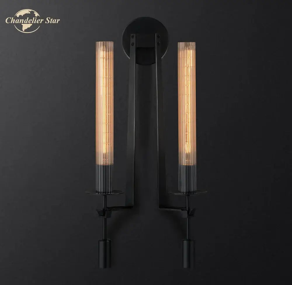 Brass Double Sconce Light
