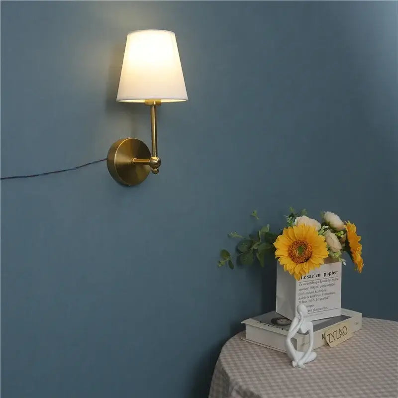 Brass White LED Wall Lamp