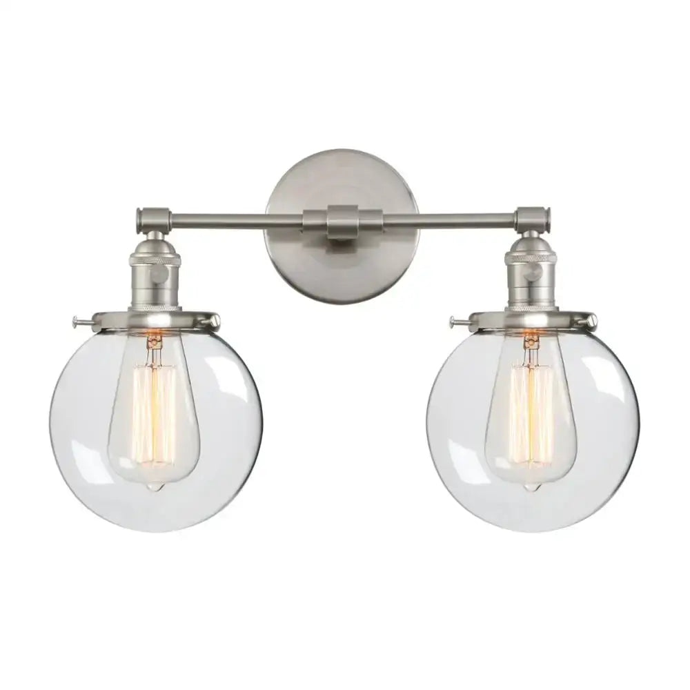 Chrome Glass Globe Sconce