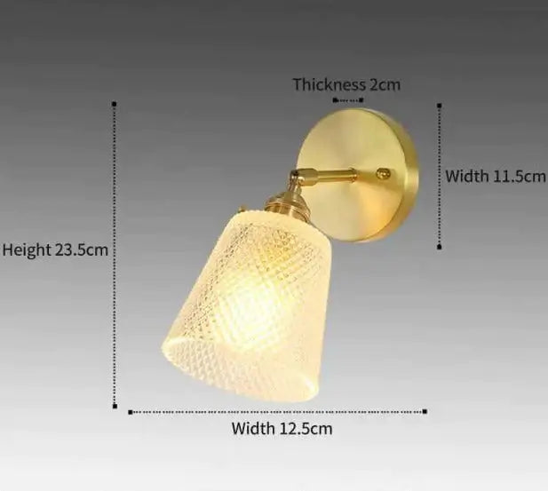 Copper Glass Wall Sconce