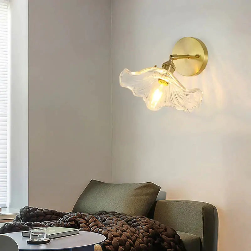Copper Glass Wall Sconce