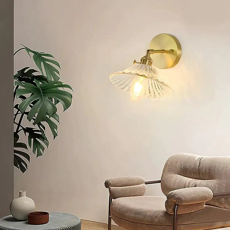 Copper Glass Wall Sconce