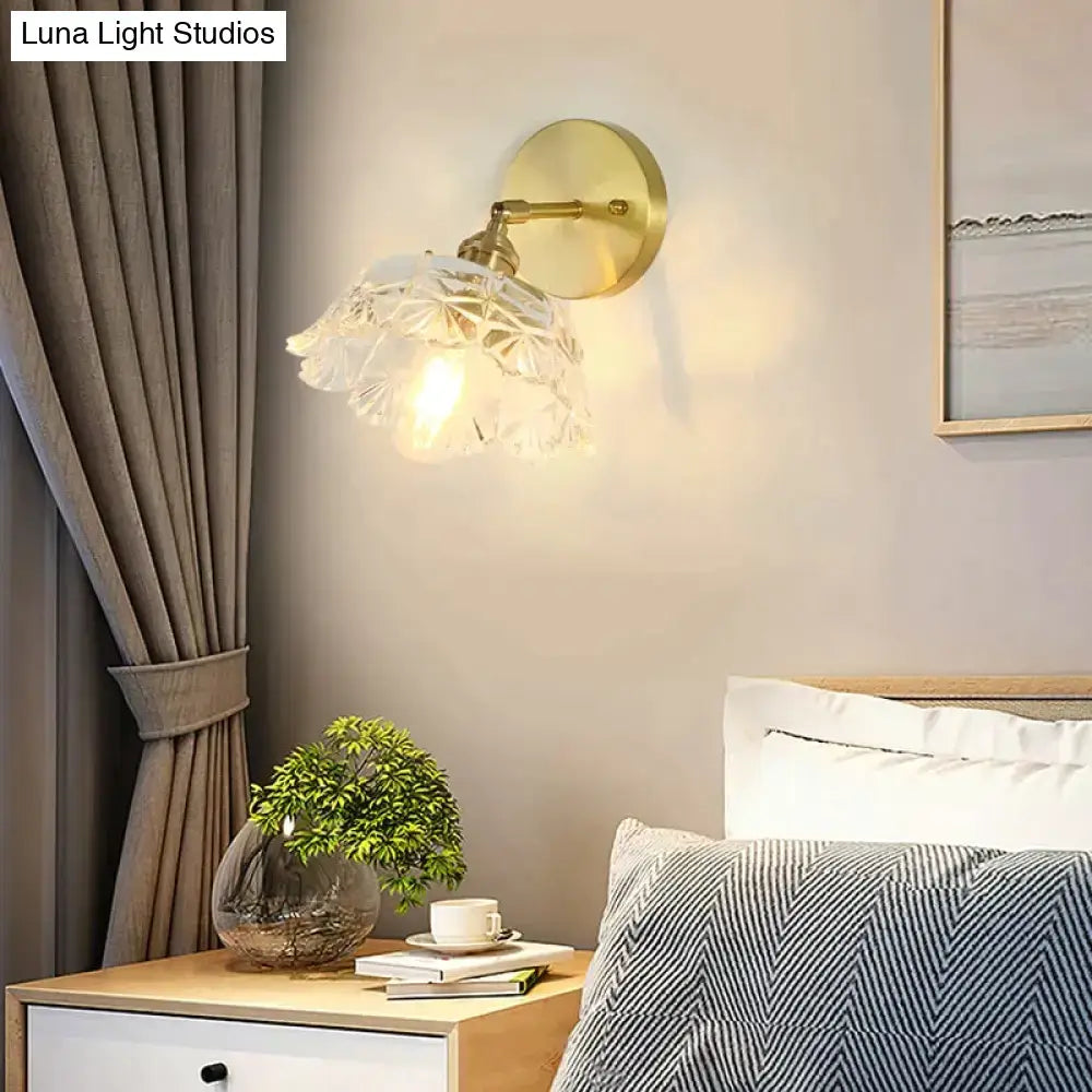Copper Glass Wall Sconce