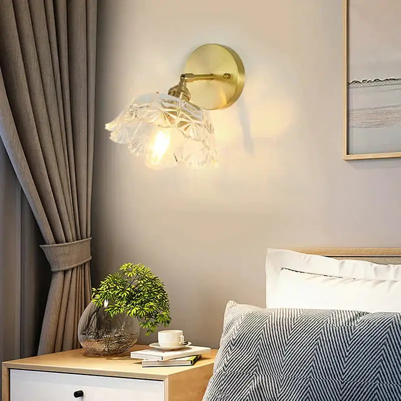 Copper Glass Wall Sconce