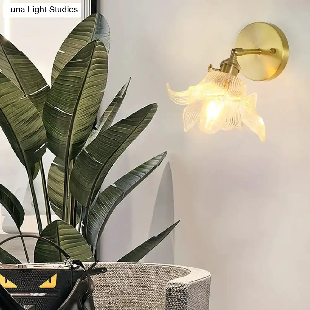 Copper Glass Wall Sconce