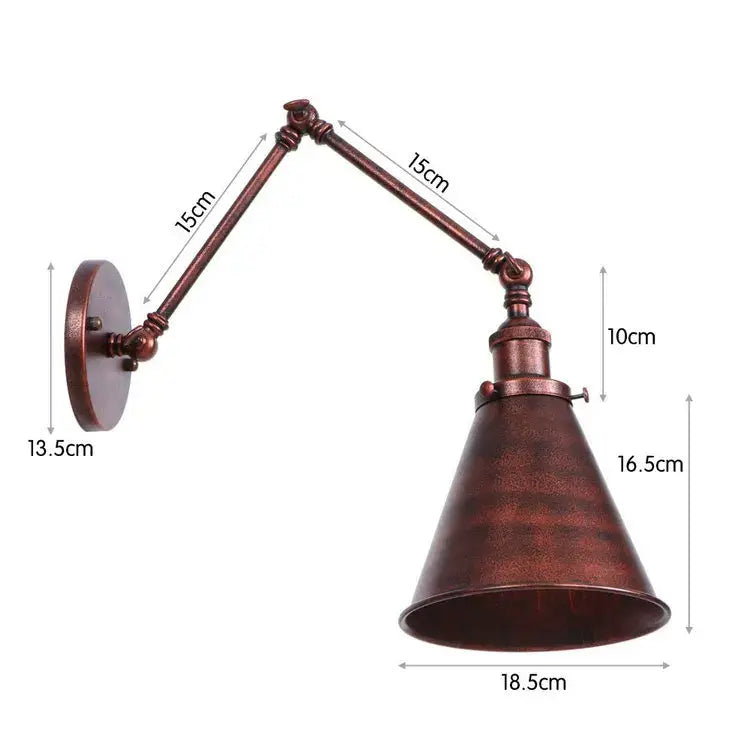Copper Industrial Wall Lamp