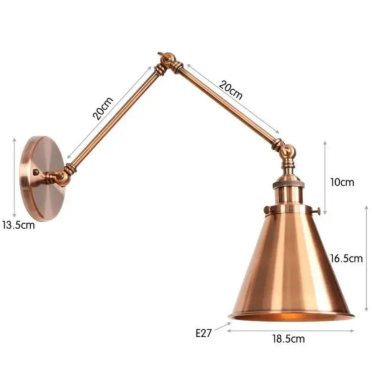 Copper Industrial Wall Lamp
