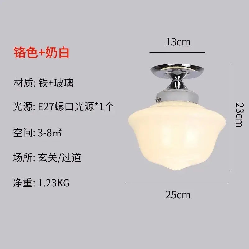 Cream Glass Kitchen Pendant