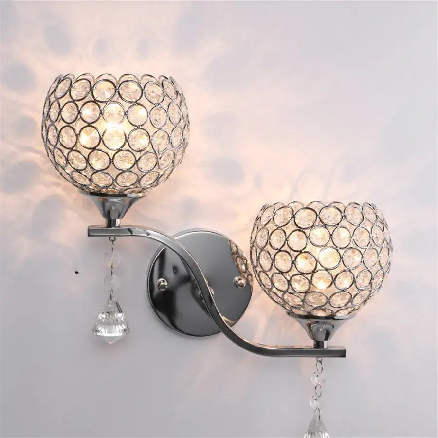 Gold Chrome Crystal Sconce